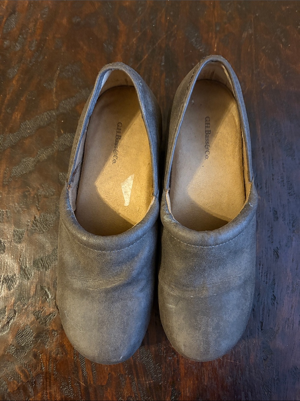 G.H. Bass & Co. Brown Suede Slip-On Mules